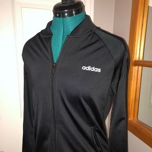 Black adidas track/bomber jacket size S